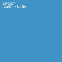 #3F93C7 - Curious Blue Color Image