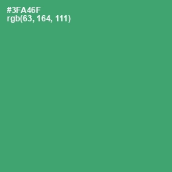 #3FA46F - Sea Green Color Image