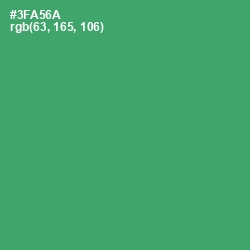 #3FA56A - Sea Green Color Image
