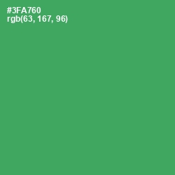 #3FA760 - Sea Green Color Image