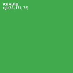 #3FAB4B - Sea Green Color Image