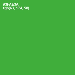 #3FAE3A - Forest Green Color Image