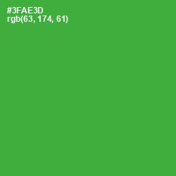 #3FAE3D - Forest Green Color Image