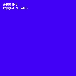 #4001F6 - Purple Heart Color Image