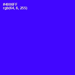 #4006FF - Purple Heart Color Image
