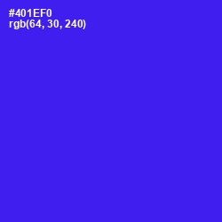 #401EF0 - Purple Heart Color Image