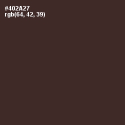 #402A27 - Crater Brown Color Image