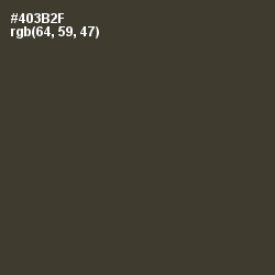 #403B2F - Lisbon Brown Color Image