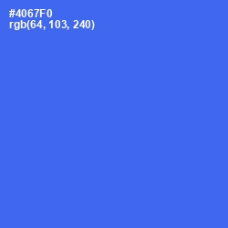 #4067F0 - Royal Blue Color Image