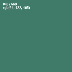 #407A69 - Faded Jade Color Image