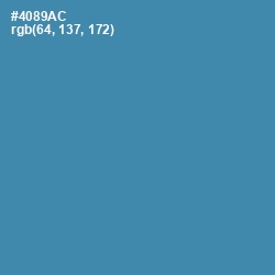 #4089AC - Steel Blue Color Image