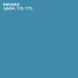 #408BAB - Steel Blue Color Image