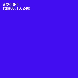#420DF0 - Purple Heart Color Image