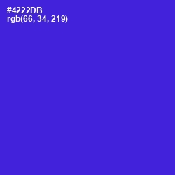 #4222DB - Purple Heart Color Image