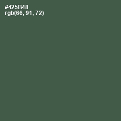 #425B48 - Gray Asparagus Color Image