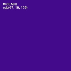 #430A8B - Pigment Indigo Color Image