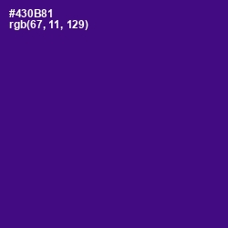 #430B81 - Pigment Indigo Color Image