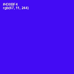 #430BF4 - Purple Heart Color Image