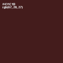 #431C1B - Cocoa Bean Color Image