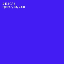 #431CF4 - Purple Heart Color Image