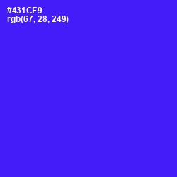 #431CF9 - Purple Heart Color Image