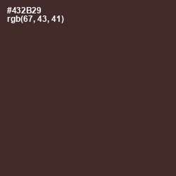 #432B29 - Crater Brown Color Image
