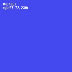#4348EF - Royal Blue Color Image