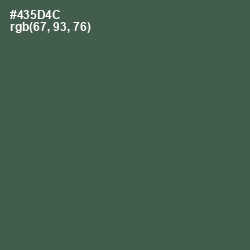 #435D4C - Gray Asparagus Color Image