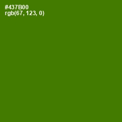 #437B00 - Green Leaf Color Image