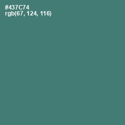 #437C74 - Faded Jade Color Image