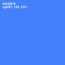 #4380FB - Cornflower Blue Color Image