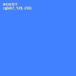 #4381FF - Cornflower Blue Color Image