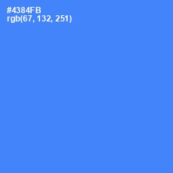 #4384FB - Cornflower Blue Color Image