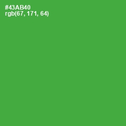 #43AB40 - Chateau Green Color Image