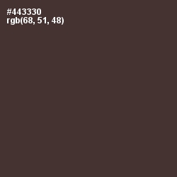 #443330 - Woody Brown Color Image