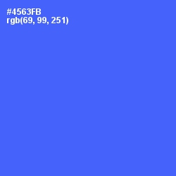 #4563FB - Royal Blue Color Image