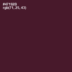 #47192B - Wine Berry Color Image