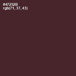 #47252B - Crater Brown Color Image