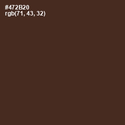 #472B20 - Crater Brown Color Image