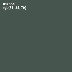 #47554F - Gray Asparagus Color Image