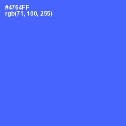 #4764FF - Royal Blue Color Image