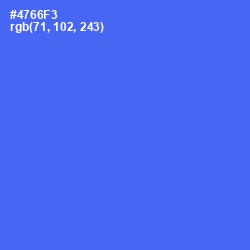 #4766F3 - Royal Blue Color Image