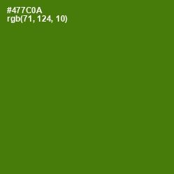 #477C0A - Green Leaf Color Image