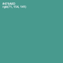 #479A8D - Smalt Blue Color Image