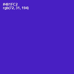 #481FC2 - Purple Heart Color Image