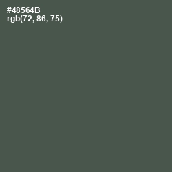 #48564B - Gray Asparagus Color Image
