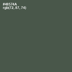 #48574A - Gray Asparagus Color Image