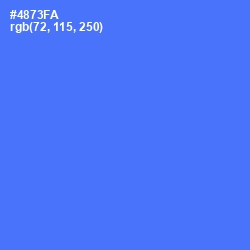 #4873FA - Royal Blue Color Image