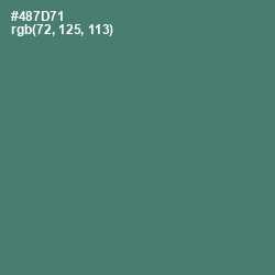 #487D71 - Faded Jade Color Image