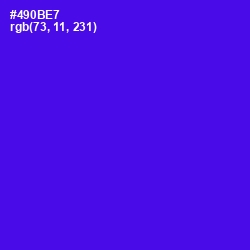 #490BE7 - Purple Heart Color Image